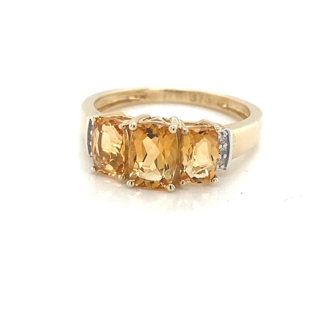 Trilogy Citrine and Diamond Dress Ring