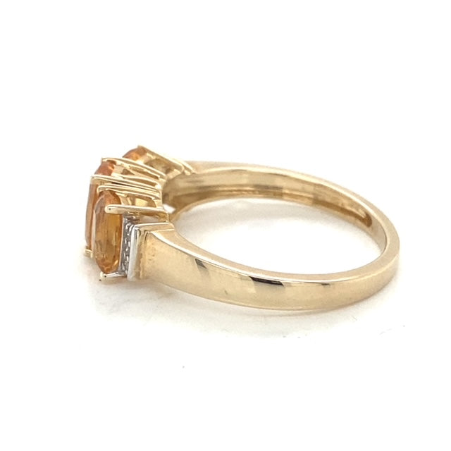 Trilogy Citrine and Diamond Dress Ring