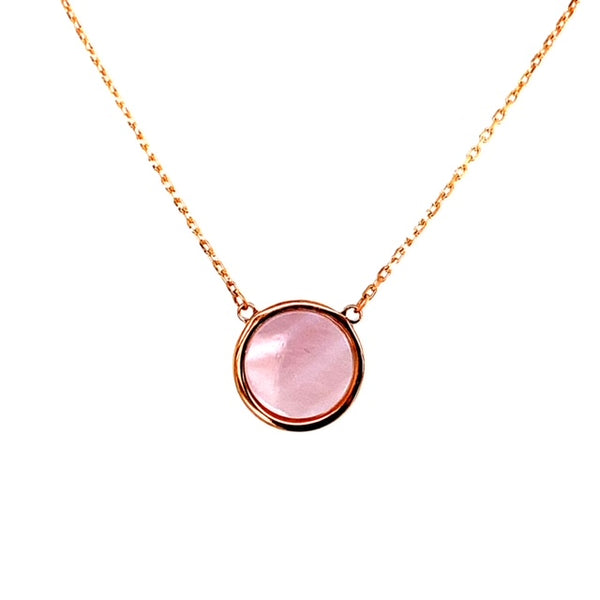 Mother of Pearl Disc Necklace