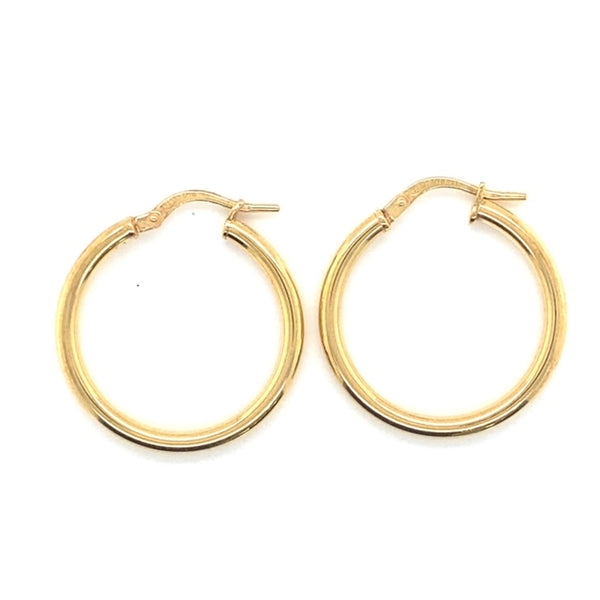 Traditional Yellow Gold Hoop Earrings