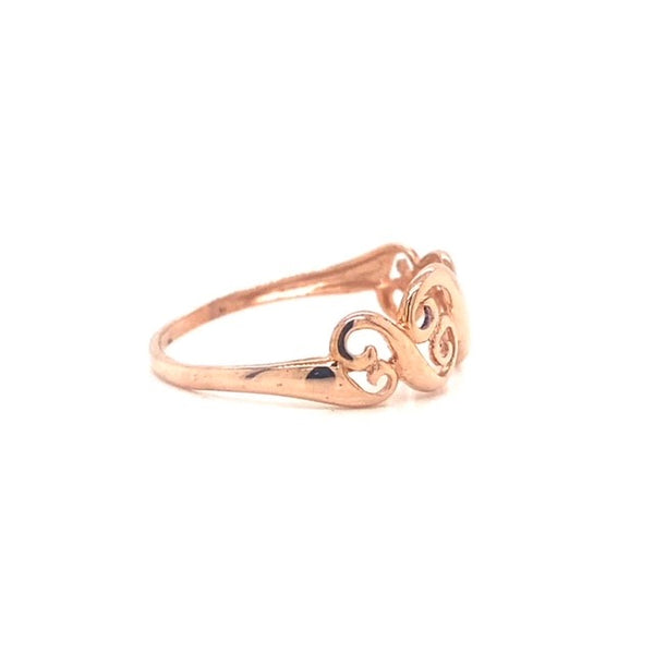 Rose Gold Swirl Dress Ring