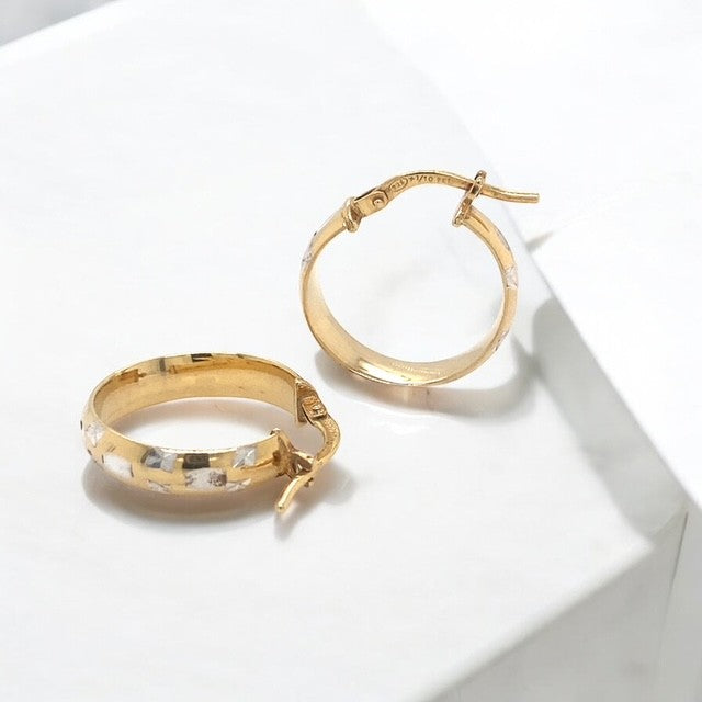 9ct Gold Silver Filled Hoop Earrings