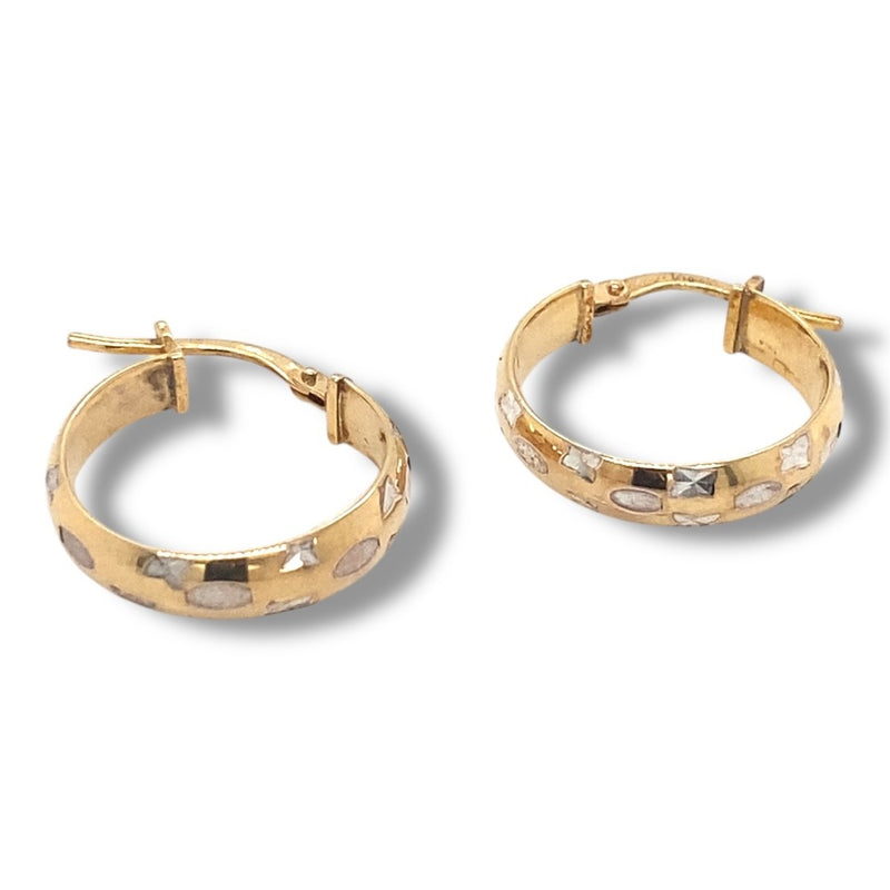 9ct Gold Silver Filled Hoop Earrings