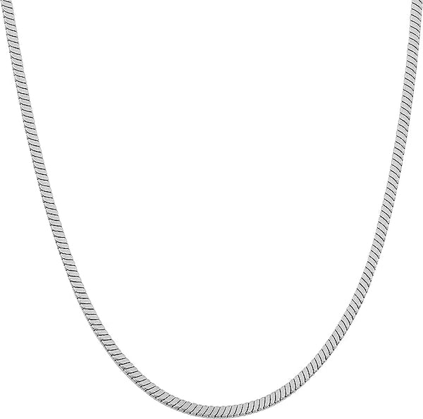 Sterling Silver Square Snake Chain  - 45cm