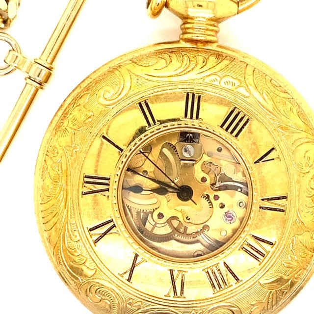 Gold Metal Pocket Watch - Estate