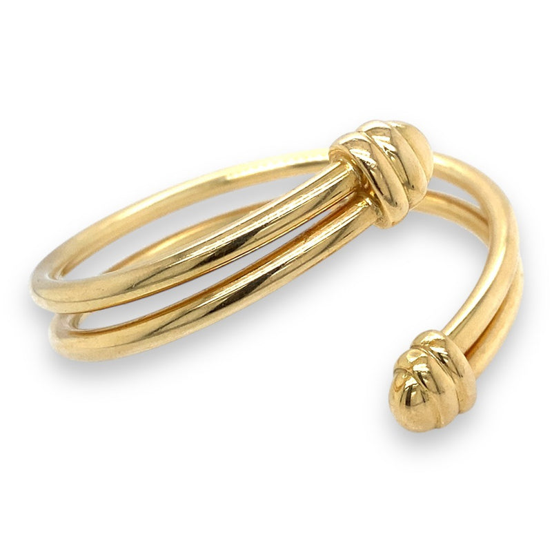 18 Carat Yellow Gold Swirl Bangle - Estate