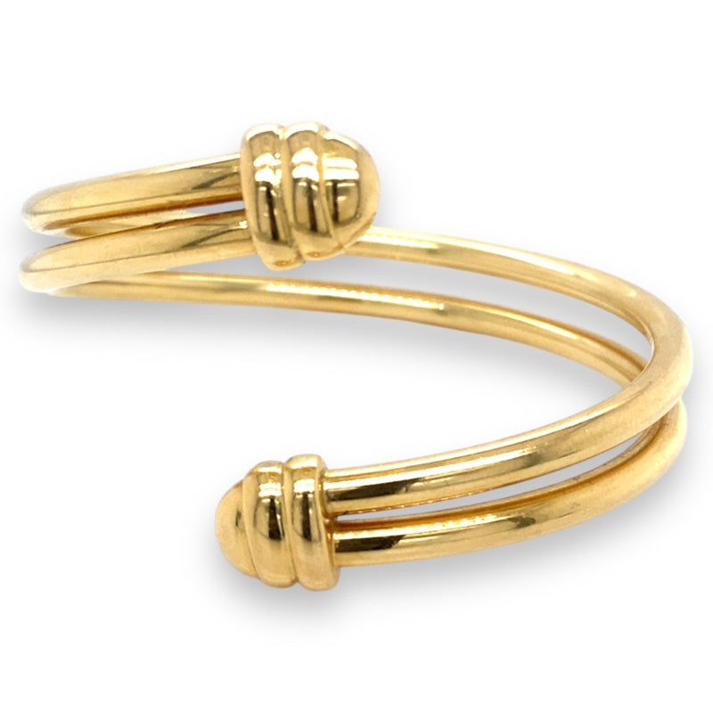 18 Carat Yellow Gold Swirl Bangle - Estate