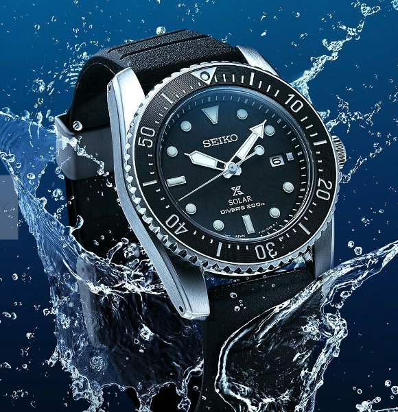 Seiko Prospex Stainless Steel Solar Diver's Watch - SNE573P