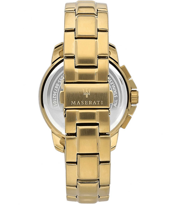 Maserati 'Successo' Chronograph Gold-Tone Blue Dial Mens Watch - R8873621021