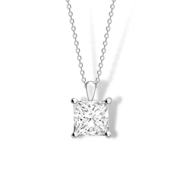 Princess Cut 0.20 Carat Diamond Pendant
