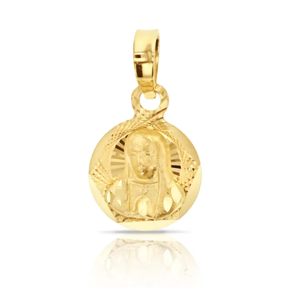 Yellow Gold Madonna Pendant Charm