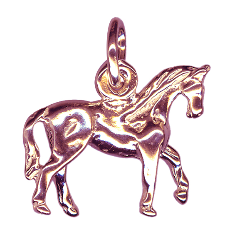 Rose Gold Horse Charm Pendant