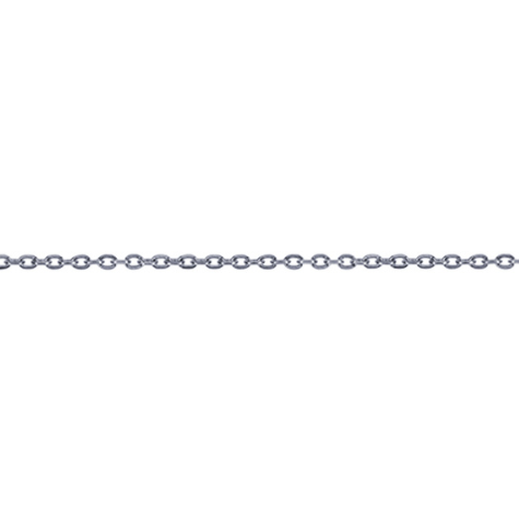 Sterling Silver Diamond Cut Cable Chain- 45cm