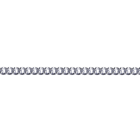 Sterling Silver Round Curb Chain - 55cm