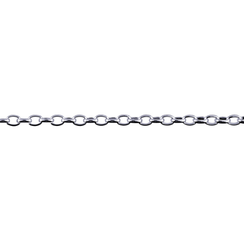 Sterling Silver Oval Belcher Chain - 55cm