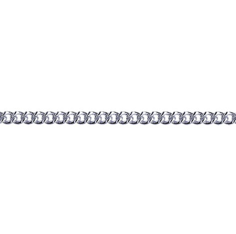 Sterling Silver Round Curb Chain - 60cm