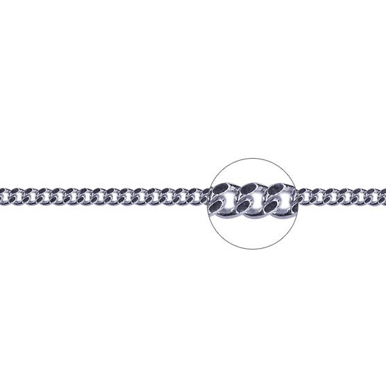 Sterling Silver Curb Chain - 45cm