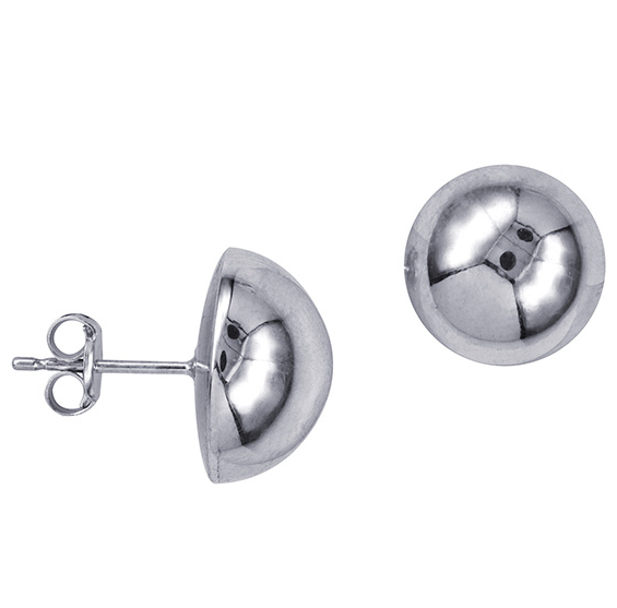 Sterling Silver Large Dome Studs