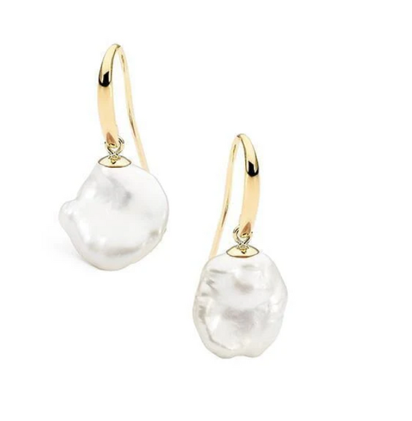 Natural Keshi Pearl Drop Earrings