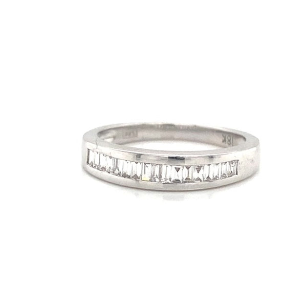 Vertically Set Channel Set Baguette Diamond Band Ring