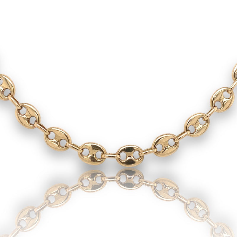 Yellow Gold Fancy Solid Birdseye Chain - 60cm