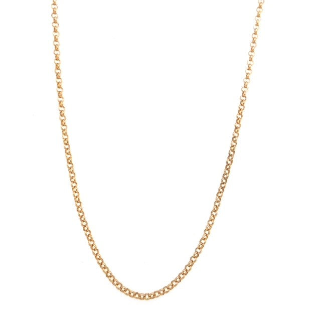 Yellow Gold Thin Belcher Chain - 55cm