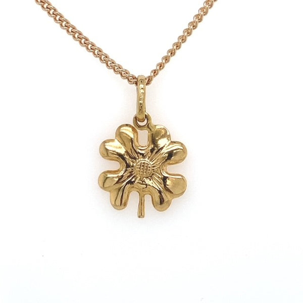 Yellow Gold Clover Pendant