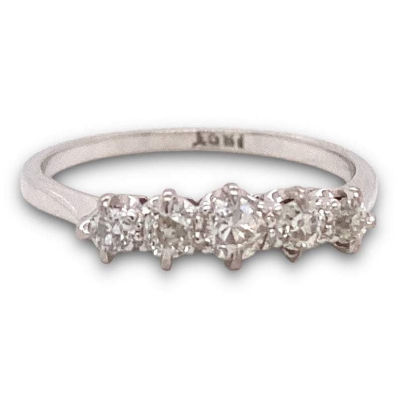 White Gold and Diamond Bridge Style Ring - Estate