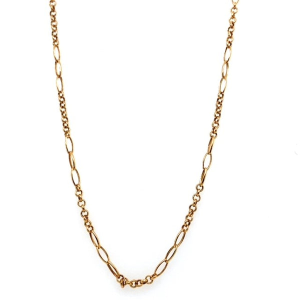 Gold Fancy Belcher Chain - 50cm