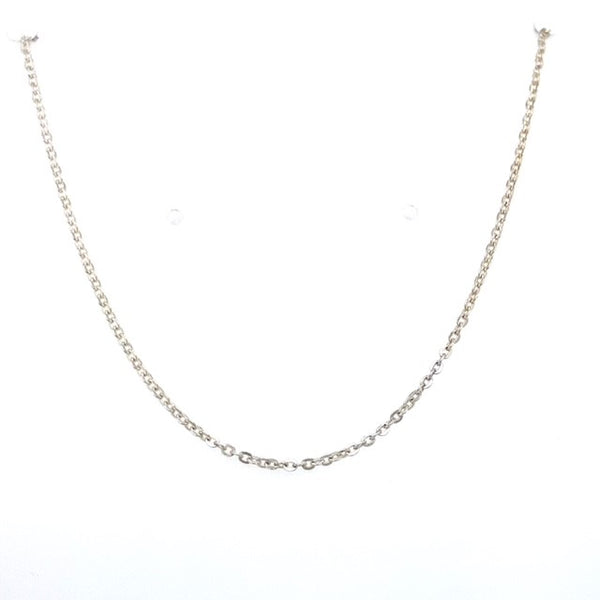 Sterling Silver Hammered Trace Chain - 45cm