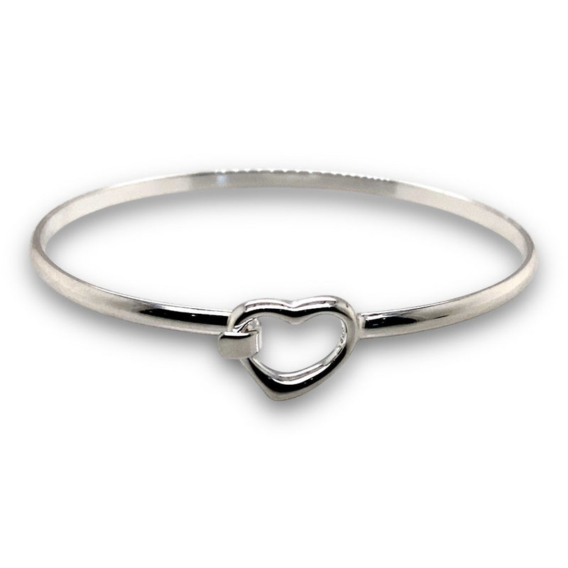 Najo Open Heart Silver Bangle