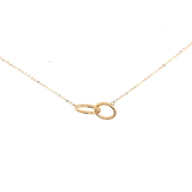 Yellow Gold Infinite Circles Necklace