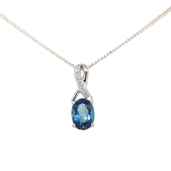 Gemstone Pendant with Infinity Diamond Bale