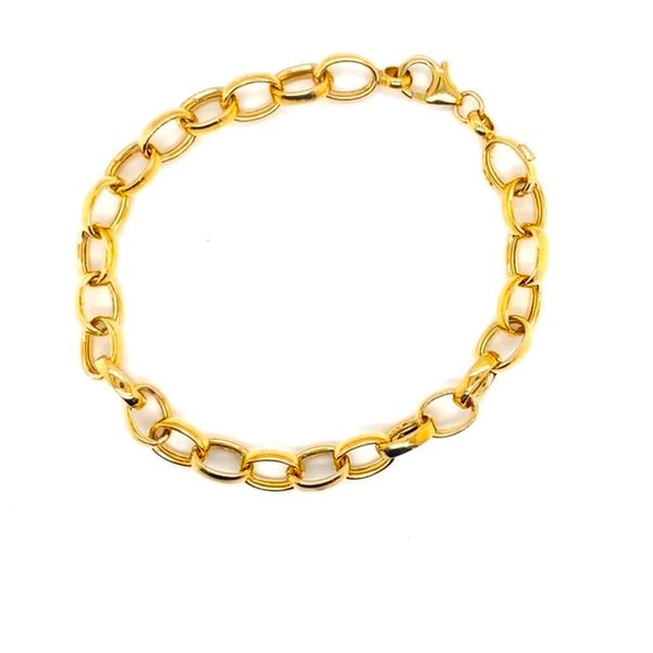 Yellow Gold Belcher Bracelet - 19cm