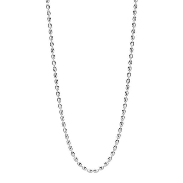 Sterling Silver Heavy Rice Chain - 45cm