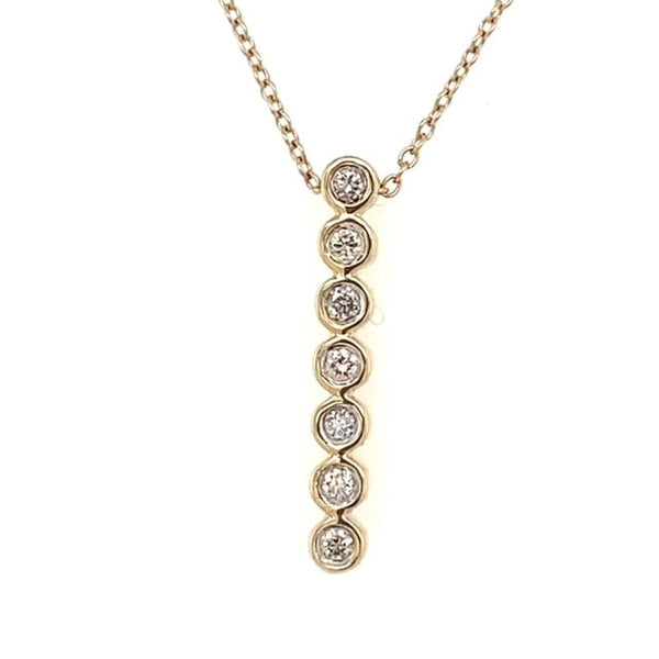 Round Brilliant Diamond Drop Necklace
