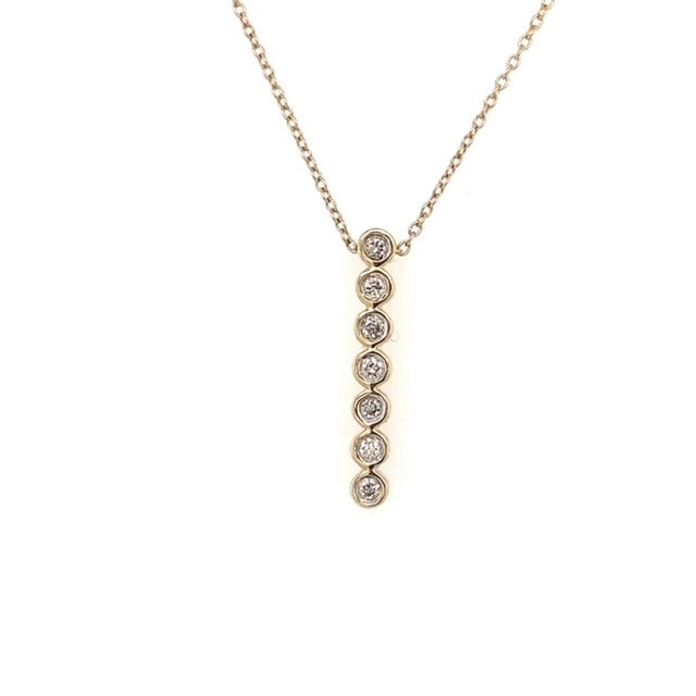 Round Brilliant Diamond Drop Necklace