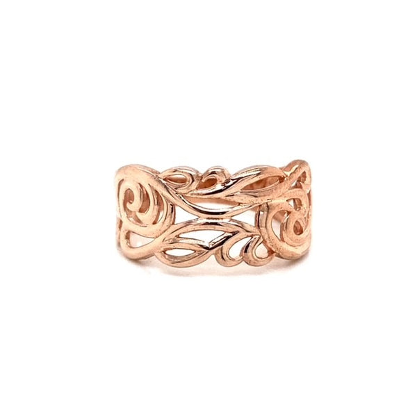 Rose Gold Swirl Dress Ring