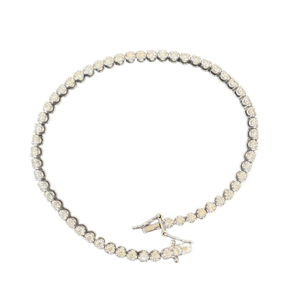 Diamond Tennis Bracelet Set in 18 Carat White Gold - Estate