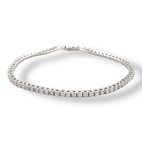 Gold and Lab Grown Diamond Tennis Bracelet