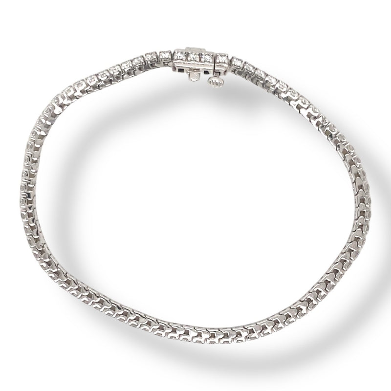 Gold and Lab Grown Diamond Tennis Bracelet