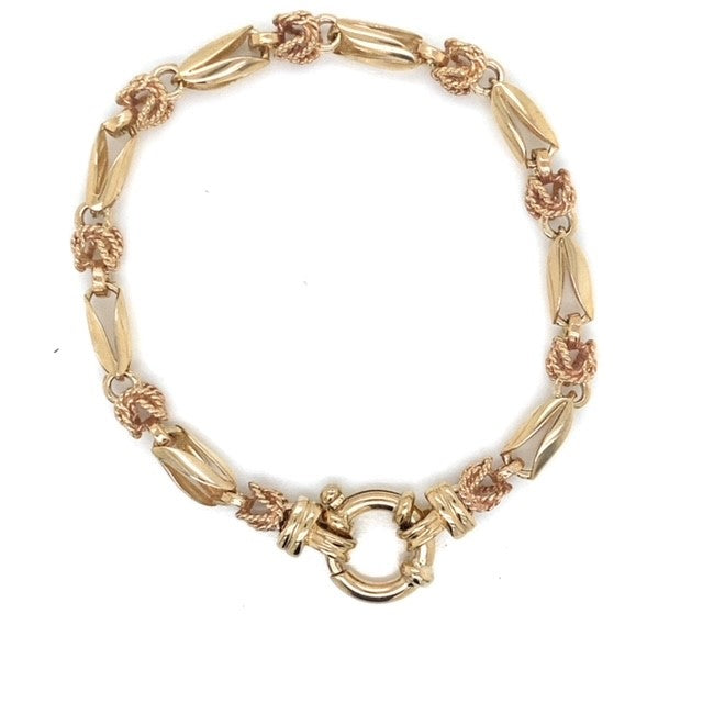 Yellow Gold "Tulip" Bracelet - 19cm