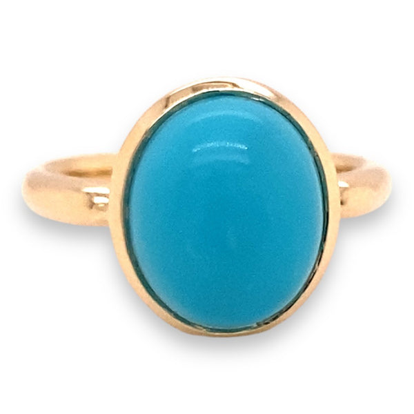 Turquoise Oval Dress Ring