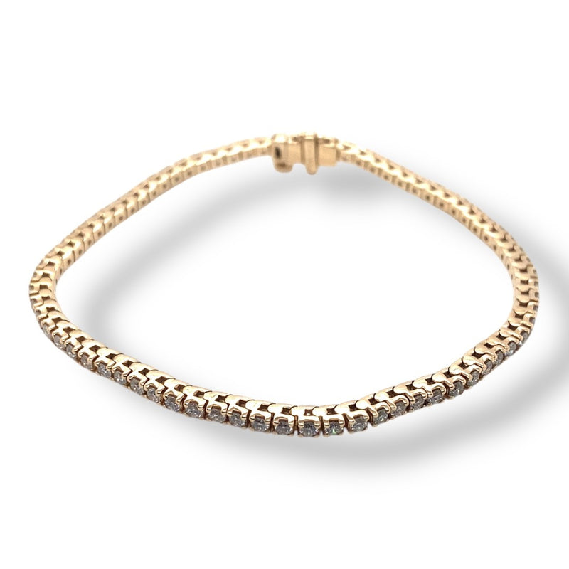 Gold and Lab Grown Diamond Tennis Bracelet