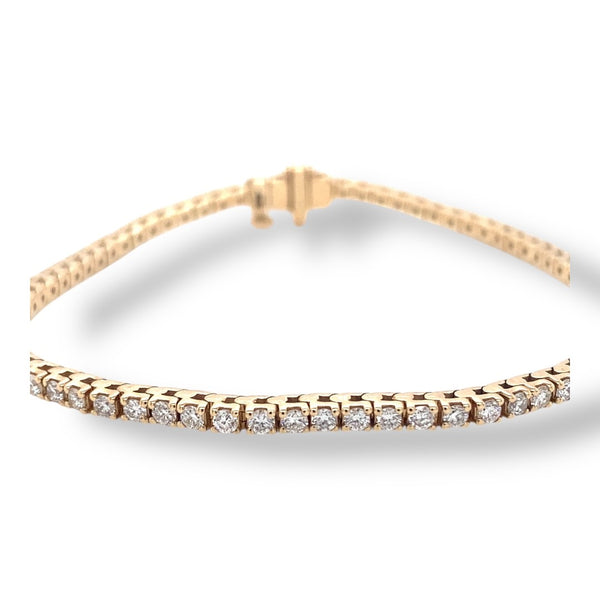 Gold and Lab Grown Diamond Tennis Bracelet