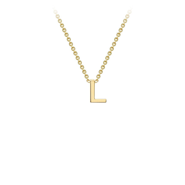 9ct Yellow Gold 'L' Initial Adjustable Letter Necklace 38/43cm