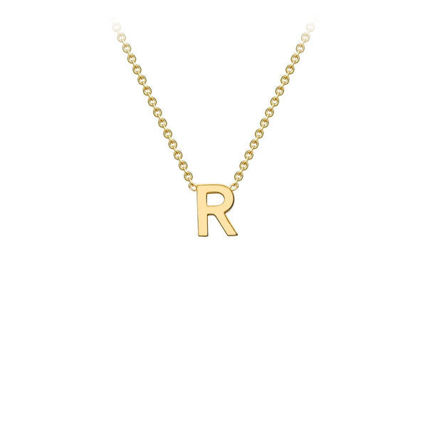 9ct Yellow Gold 'R' Initial Adjustable Letter Necklace 38/43cm