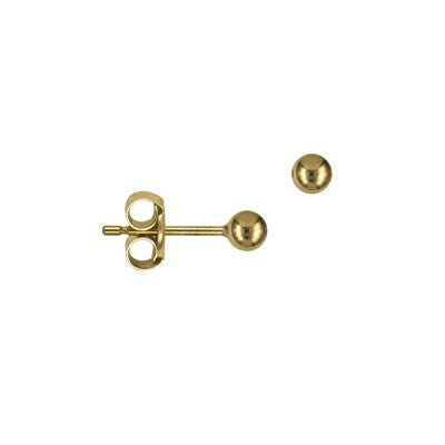 Yellow Gold Ball Studs