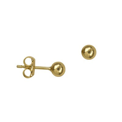 Yellow Gold Ball Studs