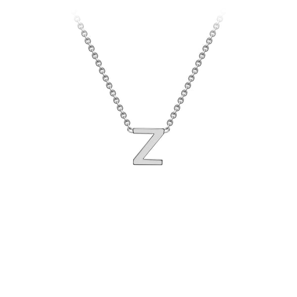 9ct White Gold 'Z' Initial Adjustable Letter Necklace 38/43cm